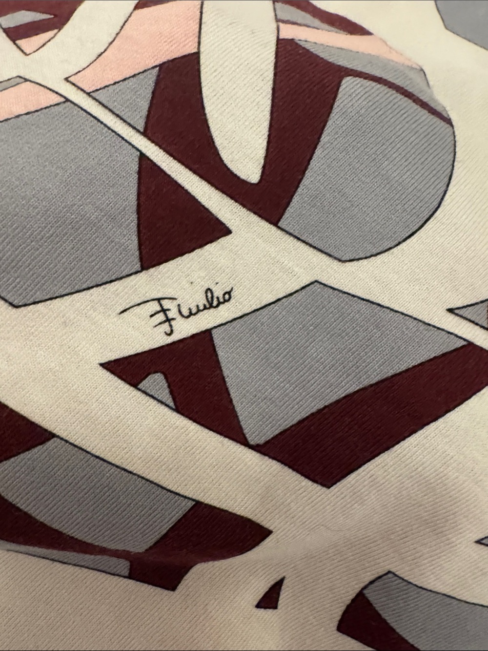 Emilio Pucci Pink, Gray & Burgundy Abstract Short Sleeve Top - Picture 9 of 12